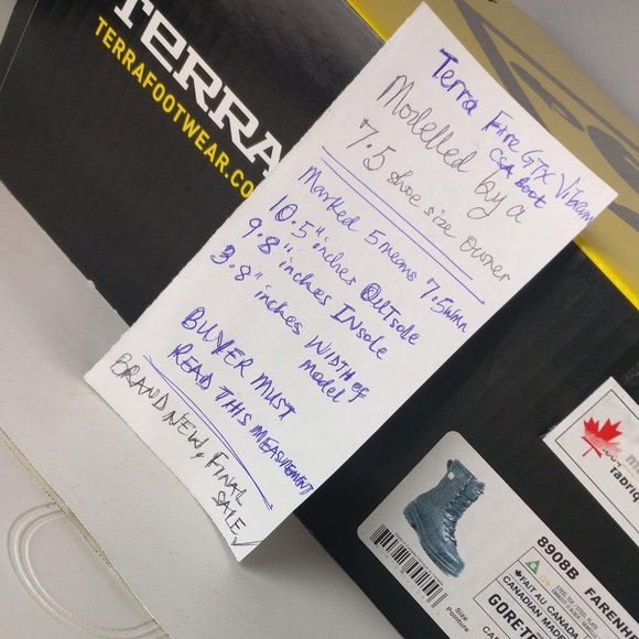 TERRA 8"Fahrenheit 8908B Field Fire Industrial Safety Steel VIBRAM GTX BOOT 7.5 - Picture 5 of 15